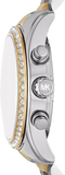 Michael Kors Lexington Chronograph Green Dial Two Tone Steel Strap Watch For Women - MK7303 Authentic Buy Shop Now