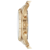Michael Kors Lexington Chronograph Gold Dial Gold Steel Strap Watch For Men - MK8579 Authentic Buy Shop Now