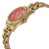 Michael Kors Lexington Quartz Orange Dial Gold Steel Strap Watch For Women - MK3284 Authentic Buy Shop Now