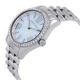 Michael Kors Lexington Crystals Mother of Pearl White Dial Silver Steel Strap Watch for Women - MK1087 Authentic Buy Shop Now