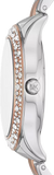 Michael Kors Liliane Quartz Mother of Pearl White Dial Two Tone Steel Strap Watch For Women - MK1048 Authentic Buy Shop Now