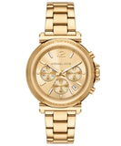 Michael Kors Maren Chronograph Gold Dial Gold Steel Strap Watch for Women - MK7493 Authentic Buy Shop Now