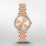 Michael Kors Melissa Three Hand Rose Gold Dial Rose Gold Steel Strap Watch For Women - MK4369 Authentic Buy Shop Now