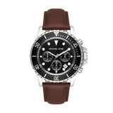 Michael Kors Everest Chronograph Black Dial Brown Leather Strap Watch For Men - MK9054 Authentic Buy Shop Now