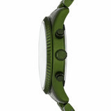Michael Kors Lexington Chronograph Green Dial Green Steel Strap Watch For Men - MK8790 Authentic Buy Shop Now
