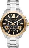 Michael Kors Wren Chronograph Black Dial Silver Steel Strap Watch For Men - MK8880 Authentic Buy Shop Now