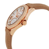 Michael Kors Mini Everest Crystals White Dial Brown Leather Strap Watch for Women - MK4719 Authentic Buy Shop Now