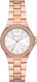 Michael Kors Lennox Three Hand Silver Dial Rose Gold Steel Strap Watch For Women - MK7279 Authentic Buy Shop Now