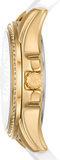 Michael Kors Mini Pilot Quartz Silver Dial White Silicone Strap Watch For Women - MK7372 Authentic Buy Shop Now