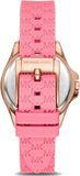 Michael Kors Mini Pilot Quartz Rose Gold Dial Pink Silicone Strap Watch For Women - MK7375 Authentic Buy Shop Now