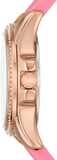 Michael Kors Mini Pilot Quartz Rose Gold Dial Pink Silicone Strap Watch For Women - MK7375 Authentic Buy Shop Now