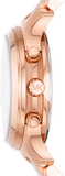 Michael Kors Runway Chronograph Rose Gold Dial Rose Gold Steel Strap Watch For Women - MK7327 Authentic Buy Shop Now