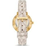 Michael Kors Pyper Quartz Silver Dial White Leather Strap Watch For Women - MK1037 Authentic Buy Shop Now