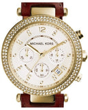 Michael Kors Parker Champagne Gold Dial Brown Leather Strap Watch for Women - MK2249 Authentic Buy Shop Now