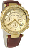 Michael Kors Parker Champagne Gold Dial Brown Leather Strap Watch for Women - MK2249 Authentic Buy Shop Now