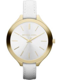 Michael Kors Slim Runway White Dial White Leather Strap Watch For Women - MK2273 Authentic Buy Shop Now