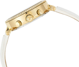 Michael Kors Parker White Dial with Diamonds White Leather Strap Watch for Women - MK2290 Authentic Buy Shop Now