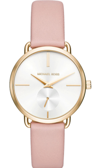 Michael Kors Portia Quartz White Dial Pink Leather Strap Watch For Women - MK2659 Authentic Buy Shop Now