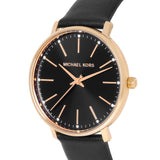 Michael Kors Pyper Black Dial Black Leather Strap Watch For Women - MK2747 Authentic Buy Shop Now