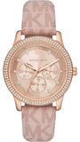 Michael Kors Tibby Multifunction Rose Gold Dial Pink Leather Strap Watch For Women - MK2955 Authentic Buy Shop Now