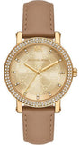 Michael Kors Corey Analog Gold Dial Brown Leather Strap Watch for Women - MK2986 Authentic Buy Shop Now