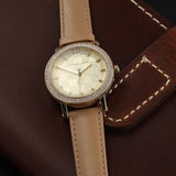 Michael Kors Corey Analog Gold Dial Brown Leather Strap Watch for Women - MK2986 Authentic Buy Shop Now
