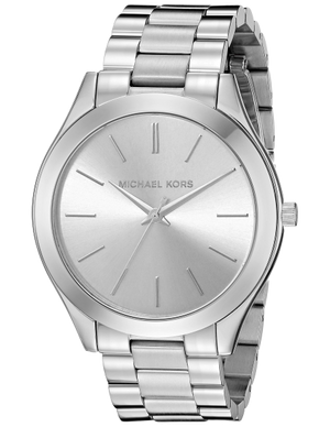Michael Kors Slim Runway Silver Dial Silver Stainless Steel Strap Watch for Women - MK3178 Authentic Buy Shop Now