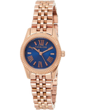 Michael Kors Lexington Quartz Blue Dial Rose Gold Steel Strap Watch For Women - MK3272 Authentic Buy Shop Now