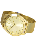Michael Kors Slim Runway Champagne Dial Gold Mesh Bracelet Watch for Women - MK3282 Authentic Buy Shop Now