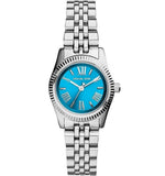 Michael Kors Lexington Quartz Blue Dial Silver Steel Strap Watch For Women - MK3328 Authentic Buy Shop Now