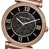Michael Kors Catlin Black Diamonds Dial Rose Gold Steel Strap Watch for Women - MK3356 Authentic Buy Shop Now