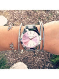 Michael Kors Slim Runway Quartz Pink Dial Silver Steel Strap Watch For Women - MK3380 Authentic Buy Shop Now