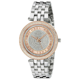 Michael Kors Darci Rose Gold Dial Silver Steel Strap Watch for Women - MK3446 Authentic Buy Shop Now