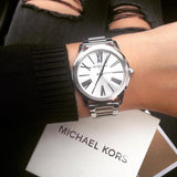 Michael Kors Hartman Quartz Silver Dial Silver Steel Strap Watch For Women - MK3489 Authentic Buy Shop Now