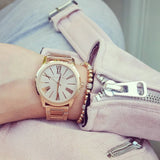 Michael Kors Hartman Rose Gold Dial Rose Gold Steel Strap Watch For Women - MK3491 Authentic Buy Shop Now