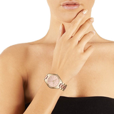 Michael Kors Slim Runway Pink Dial Two Tone Steel Strap Watch for Women - MK3493 Authentic Buy Shop Now