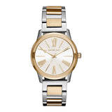 Michael Kors Hartman Quartz White Dial Two Tone Steel Strap Watch For Women - MK3521 Authentic Buy Shop Now
