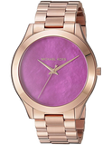 Michael Kors Runway Pink Dial Rose Gold Steel Strap Watch for Women - MK3550 Authentic Buy Shop Now