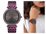 Michael Kors Darci Black Dial Purple Steel Strap Watch for Women - MK3554 Authentic Buy Shop Now