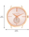 Michael Kors Portia Rose Gold Dial Rose Gold Steel Strap Watch for Women - MK3640 Authentic Buy Shop Now