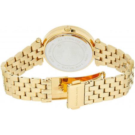 Michael Kors Mini Darci Quartz Black Dial Gold Steel Strap Watch For Women - MK3738 Authentic Buy Shop Now
