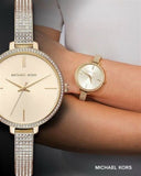 Michael Kors Jaryn Quartz Gold Dial Gold Steel Strap Watch For Women - MK3784 Authentic Buy Shop Now