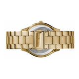 Michael Kors Slim Runway Black Dial Gold Steel Strap Watch for Women - MK3803 Authentic Buy Shop Now