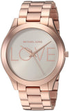 Michael Kors Slim Runway White Dial Rose Gold Steel Strap Watch For Women - MK3804 Authentic Buy Shop Now