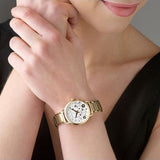 Michael Kors Portia Quartz White Dial Gold Steel Strap Watch for Women - MK3840 Authentic Buy Shop Now
