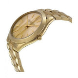 Michael Kors Slim Runway Gold Dial Gold Steel Strap Watch for Women - MK3335 Authentic Buy Shop Now