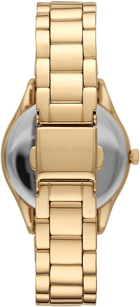 Michael Kors Lauryn Quartz Mother of Pearl Gold Dial Gold Steel Strap Watch For Women - MK4490 Authentic Buy Shop Now