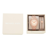 Michael Kors Lauryn Mother of Pearl Dial Rose Gold Dial Rose Gold Steel Strap Watch For Women - MK4491 Authentic Buy Shop Now