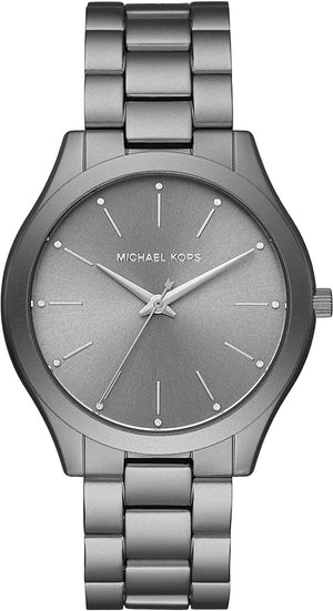 Michael Kors Slim Runway Quartz Grey Dial Grey Steel Strap Watch For Women - MK4506 Authentic Buy Shop Now