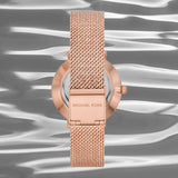 Michael Kors Pyper Quartz Mother of Pearl White Dial Rose Gold Mesh Strap Watch For Women - MK4588 Authentic Buy Shop Now